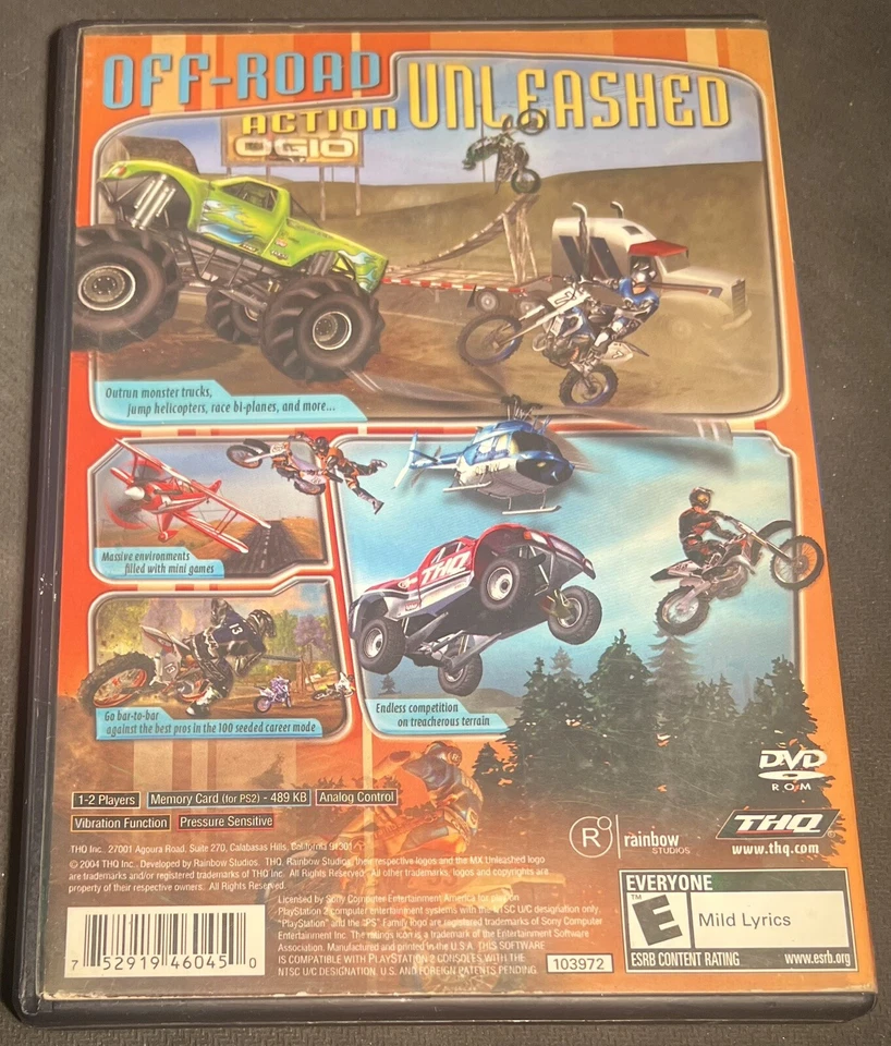 MX Unleashed  - 2004 Sony Playstation 2 PS2 CIB W/Manual - Tested - Image 2 of 4