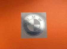 1 pcs Sticker for BMW Skylake Silver Chrome Color Logo Decal Badge 30mm x 30mm 