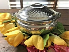 Yamazaki Two Handle Covered Silver Metal Serving Dish w/Lid~JAPAN~Nice Tableware