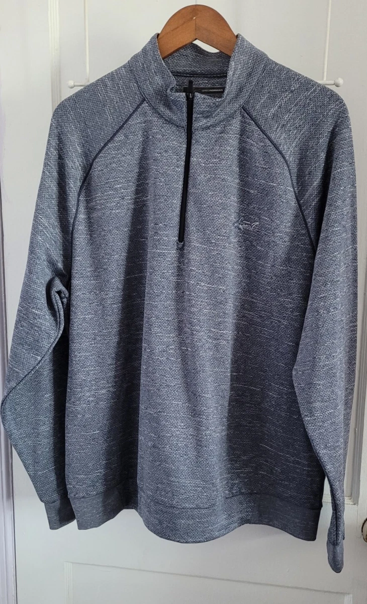 Greg Norman Sweater Mens Extra Large Blue Shark Logo Golf Pullover
