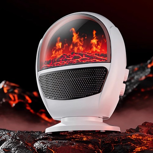 F50D 2in1 Elektrokamin & Heizlüfer 1300W Heizung Flamme Keramik Heizer, Abkühler - Bild 3 von 15