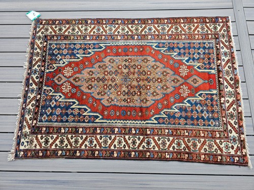 ($1000 Value) Antique Mazlaghan P Handmade rug, 5'11"x 4'3"