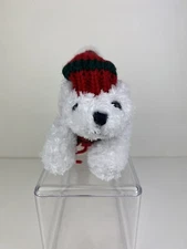 Christmas Polar Bear Stuffed Plushie Toy Great Condition