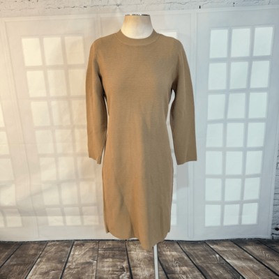 Club Monaco Long Sleeve Ribbed Knit Brown Camel Sweater Dress Size S | eBay Club Monaco Long Sleeve Ribbed Knit Brown Camel Sweater Dress Size S | eBay