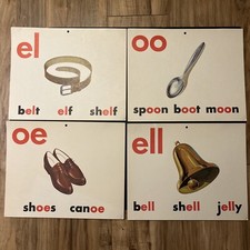Vintage Picture Phonics Flash Cards￼ Milton...