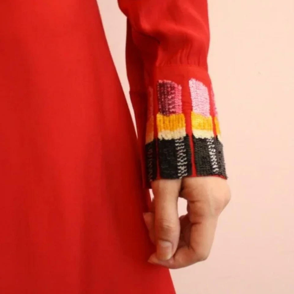 Vestido Jessica lápiz labial de lentejuelas para mujer Rachel Antonoff 278273, rojo, 10 Foto 3 de 4