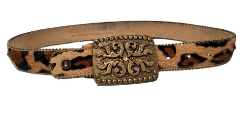 Jana Kos Fashion Belt Leatherock Buckle Rhinestones Chunky  display picture 2
