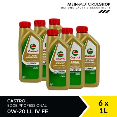 Castrol Edge Professional LL IV FE 0W-20 VW 509 00/508 00 6x1 Liter = 6 Liter