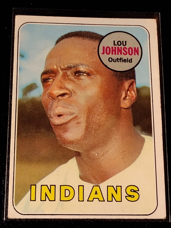 1969 Topps Baseball #367 Lou Johnson - Cleveland Indians Ex Condition