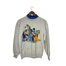VTG Jerzees Super Sweats sz M USA Made Disney Mickey Pluto donald duck sweatshir