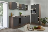KüChe KüChenzeile Leerblock EinbauküChe Eiche York Grau Oliver 310 Cm Respekta