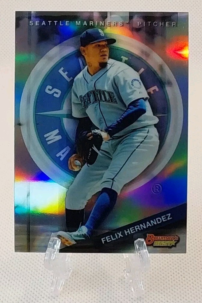 Felix Hernandez #5 Baseball Cards 2015 Bowman's Best trading card — raw and PSA graded price guide