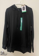 Mondetta Women's Size XL Performance Hoodie Fleece Side Pockets New - Black