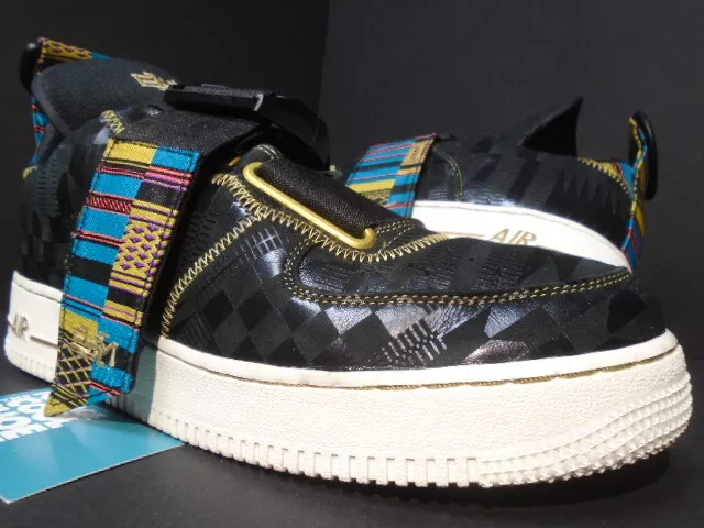 Nike Air Force 1 Black Metallic Gold White - da8481001