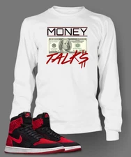 Graphic Sneaker Money Talks Tee Shirt J1 Flynit Shoe Men's Big Tall Small Sport