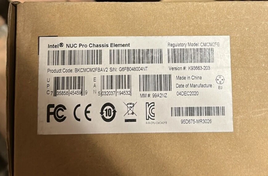Intel BKCMCM2FBAV1 CMCM2FBAV2 NUC Pro Chassis Element NEW - Image 2 of 2