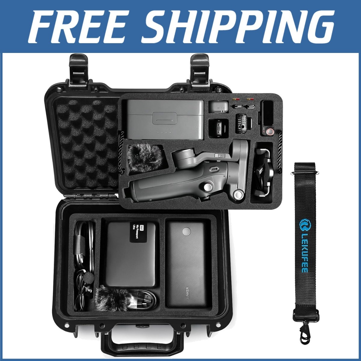 Osmo Mobile 7p Phone Gimbal Lekufee Portable Waterproof Hard Case