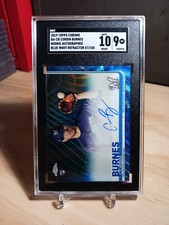 Corbin Burnes - 2019 Topps Chrome RC Blue Wave Auto - SGC 10 / 9 - Brewers 