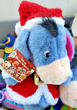 disney store 12" plush santa claus eeyore christmas helpers new with tags