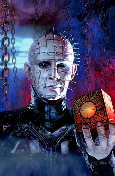 Pinhead Hellraiser Puzzle Box Art Print Doug Bradley – by Artist