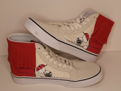 Vans x Charlie Brown Sk8 Hi (Peanuts) Dog House Bone Snoopy Mens 5.5 Women's 7
