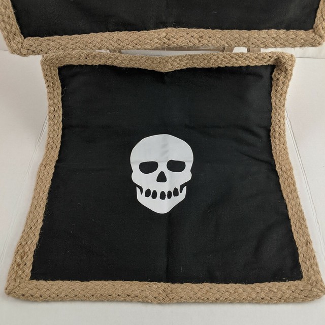 Hobby Lobby Pillow Covers 18" x 18" Skull White Black