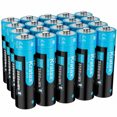 Kratax AA Batteries 1.5V Rechargeable AA Lithium Li-Ion Bateries 3500mWh LOT - Picture 13 of 18