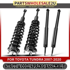 4Pcs Front & Rear Complete Strut & Coil Spring Assembly for Toyota Tundra 4WD