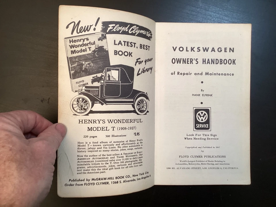 Clymer 1957 Volkswagen manual completo del propietario Foto 4 de 4
