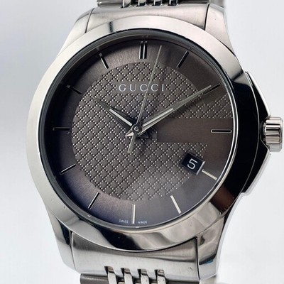 Gucci G-Timeless Stainless Steel Watch 39.8mm Silver Quartz From Japan
