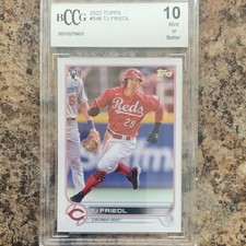 Topps 2022 Series 2 TJ Friedl #546 Cincinnati Reds Rookie BCCG 10 MLB Card. rookie card picture