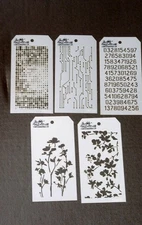 PREOWNED LOT OF 5 MISC. TIM HOLTZ STAMPERS ANONYMOUS STENCILS