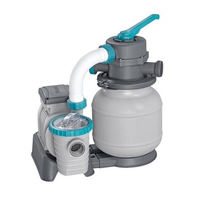 Bestway 1,500 Gallon Sand Filter Pump for 300 to 11,200 Above Grey