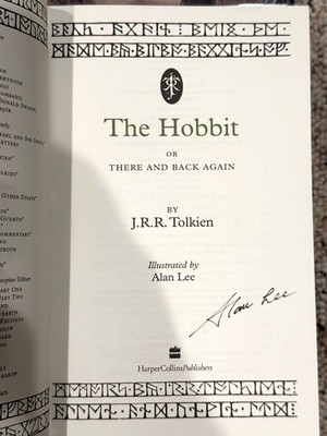 洋書　ホビット　スケッチブック　アラン・リー　サイン入り The Hobbit & The Lord of the Rings Illustrated and SIGNED by Alan