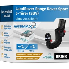 ANHÄNGERKUPPLUNG für LandRover Range Rover Sport 05-09 starr BRINK +13pol E-Satz