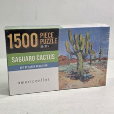 Saguaro Cactus Americanflat Jigsaw Puzzle 1500pc 20"x27" Painting By Nersisyan
