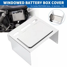 Chrome Windowed Battery Box Cover Fit For Harley Low Rider FXS Sportster XLH883