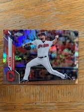 2020 topps chrome prizm refractor Logan Allen RC #155 Cleveland Indians