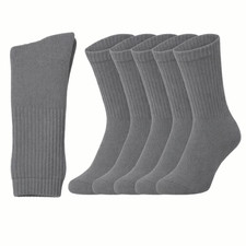 12Pairs Mens Sports Socks Cotton Rich Cushioned Everyday Crew Socks UK Size 6-11