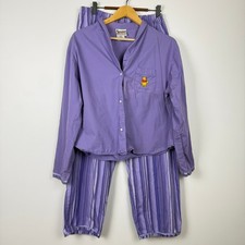 Vintage 90s 00s Walt Disney World Winnie the Pooh Pajama Set Womens Large Purple
