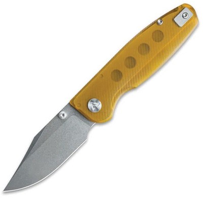 CMB Made Knives Lucky Linerlock PEI Brown Folding Knife