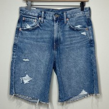 Gap Denim Jeans Shorts Size 26/2R Distressed 9" Inseam
