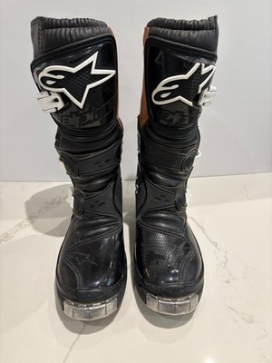 Alpinestars Tech 3 Boots, Black Leather w/Brown Suede, Size 6, Worn Once!