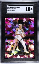 2024 Panini Select WNBA #86 A'ja Wilson Pink Ice Prizm SGC 10 GEM MINT RC Aces