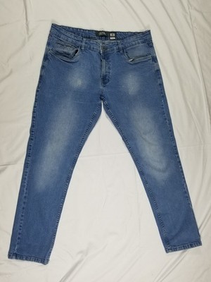 Cultural Skinny Jeans 38x30 Men's Blue Denim Medium Wash 5 Pocket Workwear 