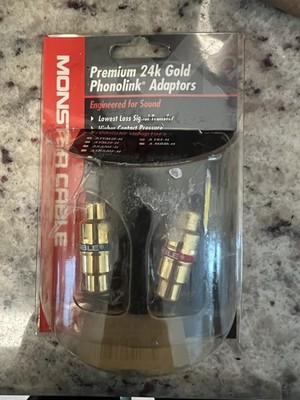 Monster Cable Premium 24k Gold Phonolink Adaptor female To Female AFRF-H