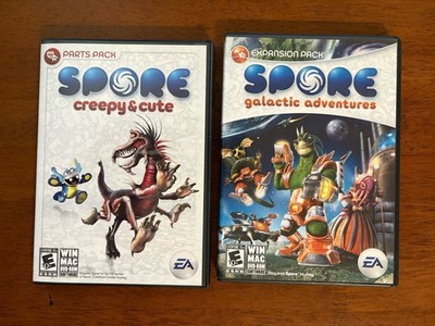 Spore Galactic Adventures 2009 & Creepy Cute parts Pack 2008 EA Game Windows Mac