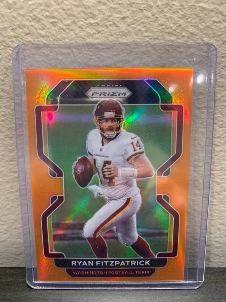 2021 Panini Prizm Orange Prizm /249 Ryan Fitzpatrick #211 Washington Commanders