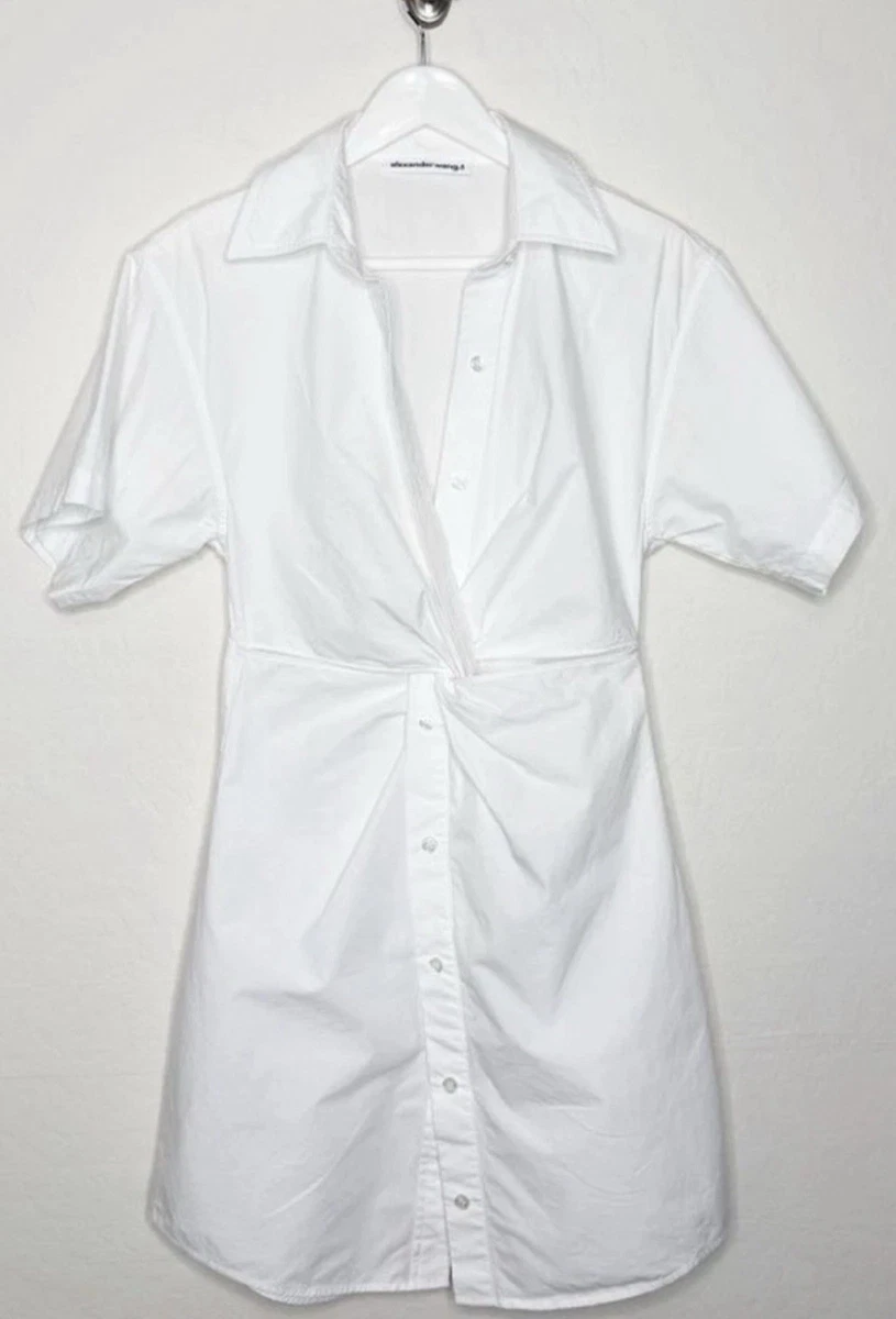 white christmas dresses Vitamin A Women's Coast Shirt Dress - White Cotton Jersey main image 0