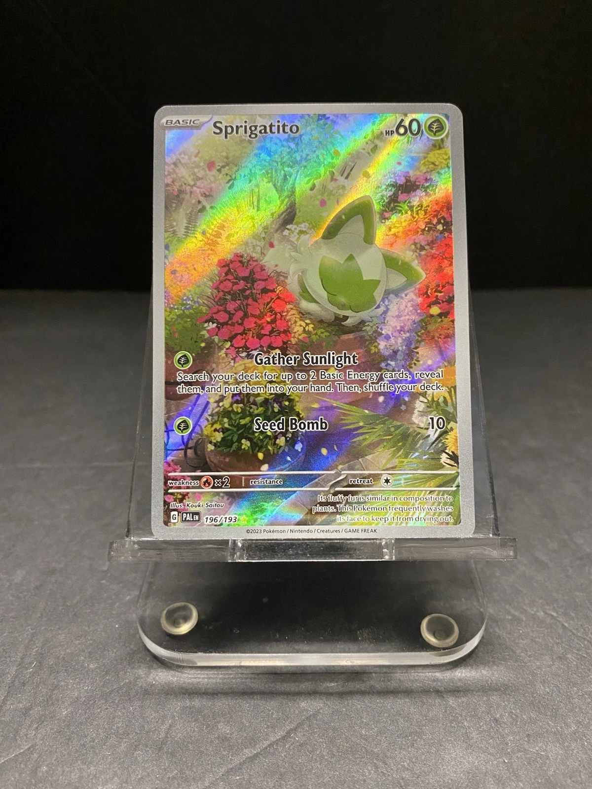 Deal for Sprigatito Illustration Rare Paldea Evolved Holo Art Scarlet & Violet Pokemon